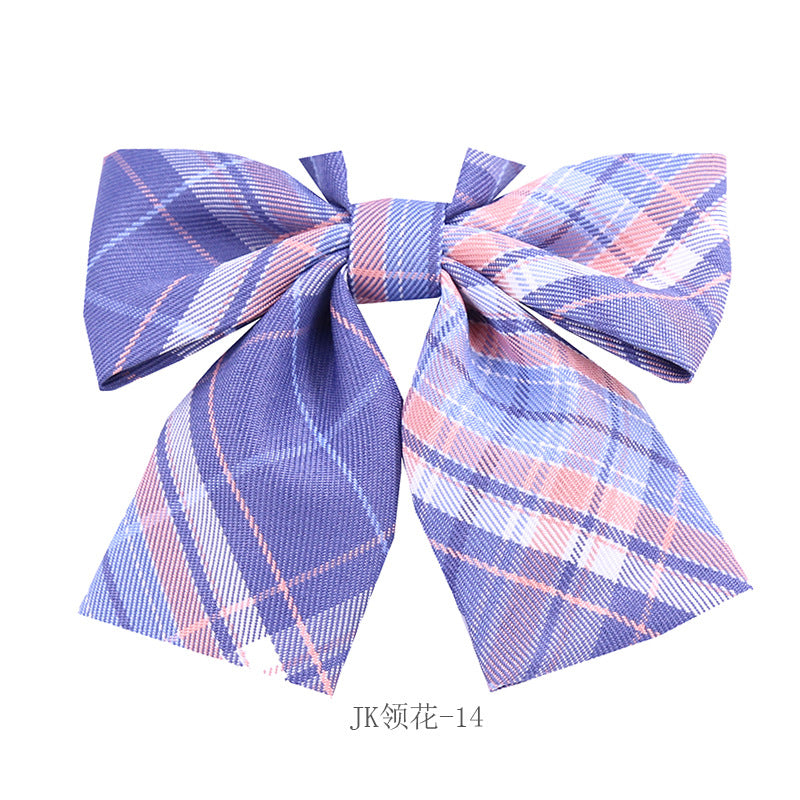 Collar flower female British college style student bow bow stewardess bank occupation bow tie shirt accessories collar flower check red