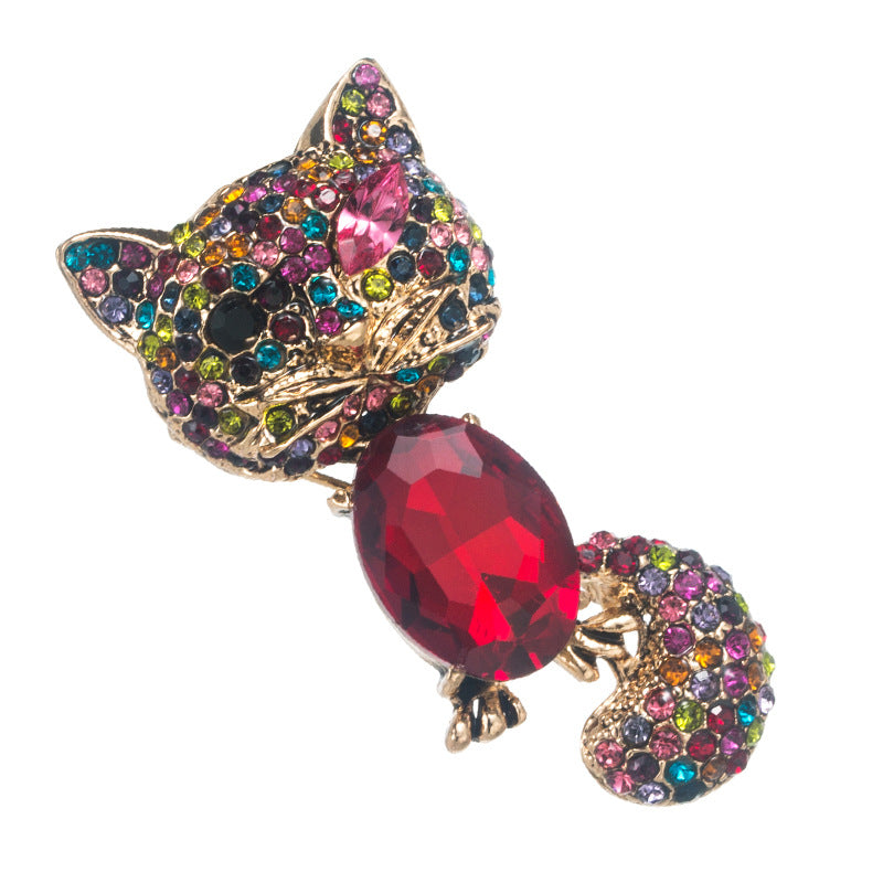 Cross-border fashion ins creative personality cat brooch butterfly corsage female high-end temperament street photography accessories wholesale