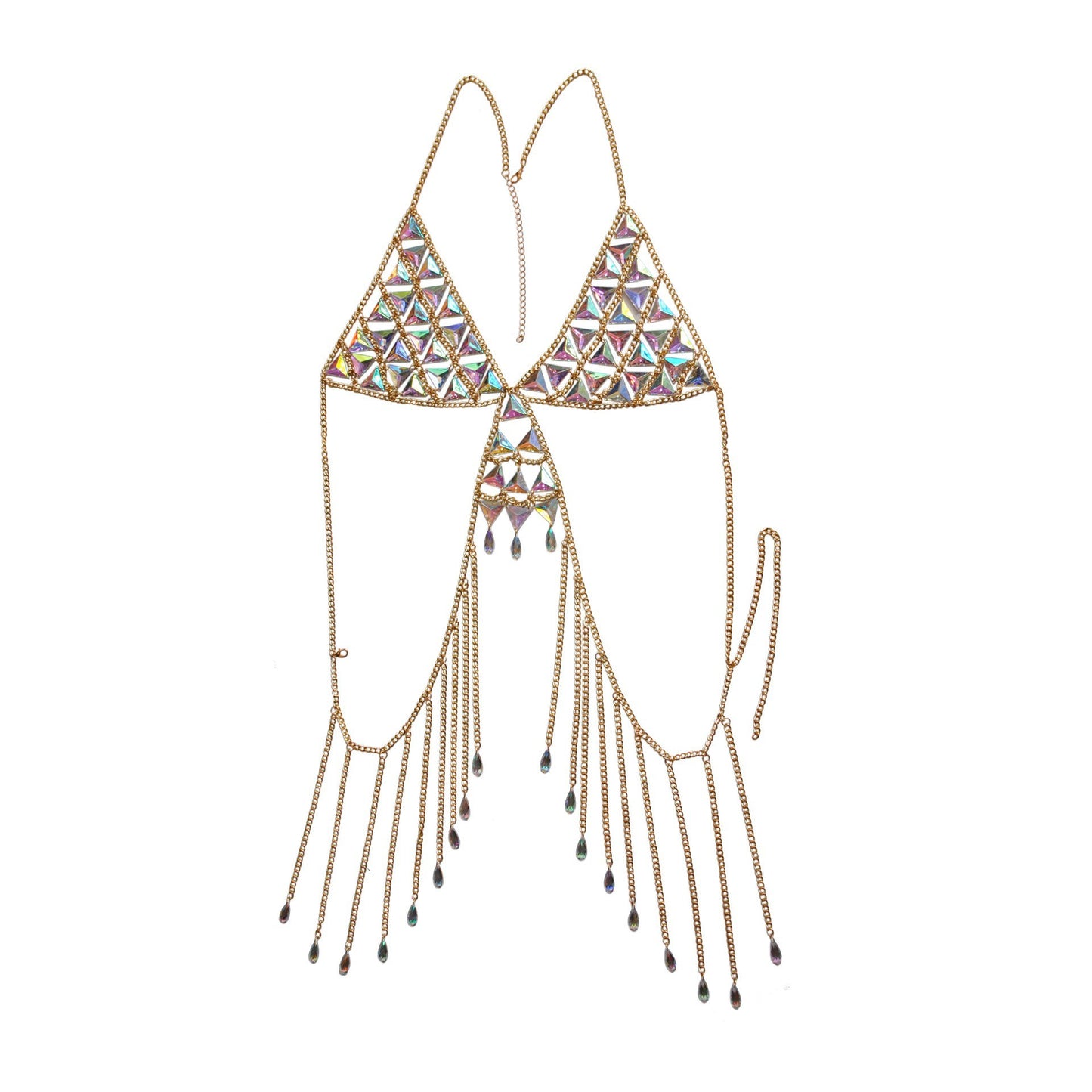 New European and American cross-border new accessories acrylic bra chain summer beach resort style bikini set body chain