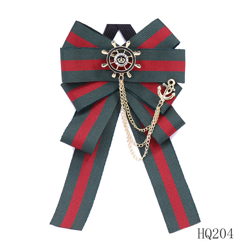 Collar flower female British college style student bow bow stewardess bank occupation bow tie shirt accessories collar flower check red