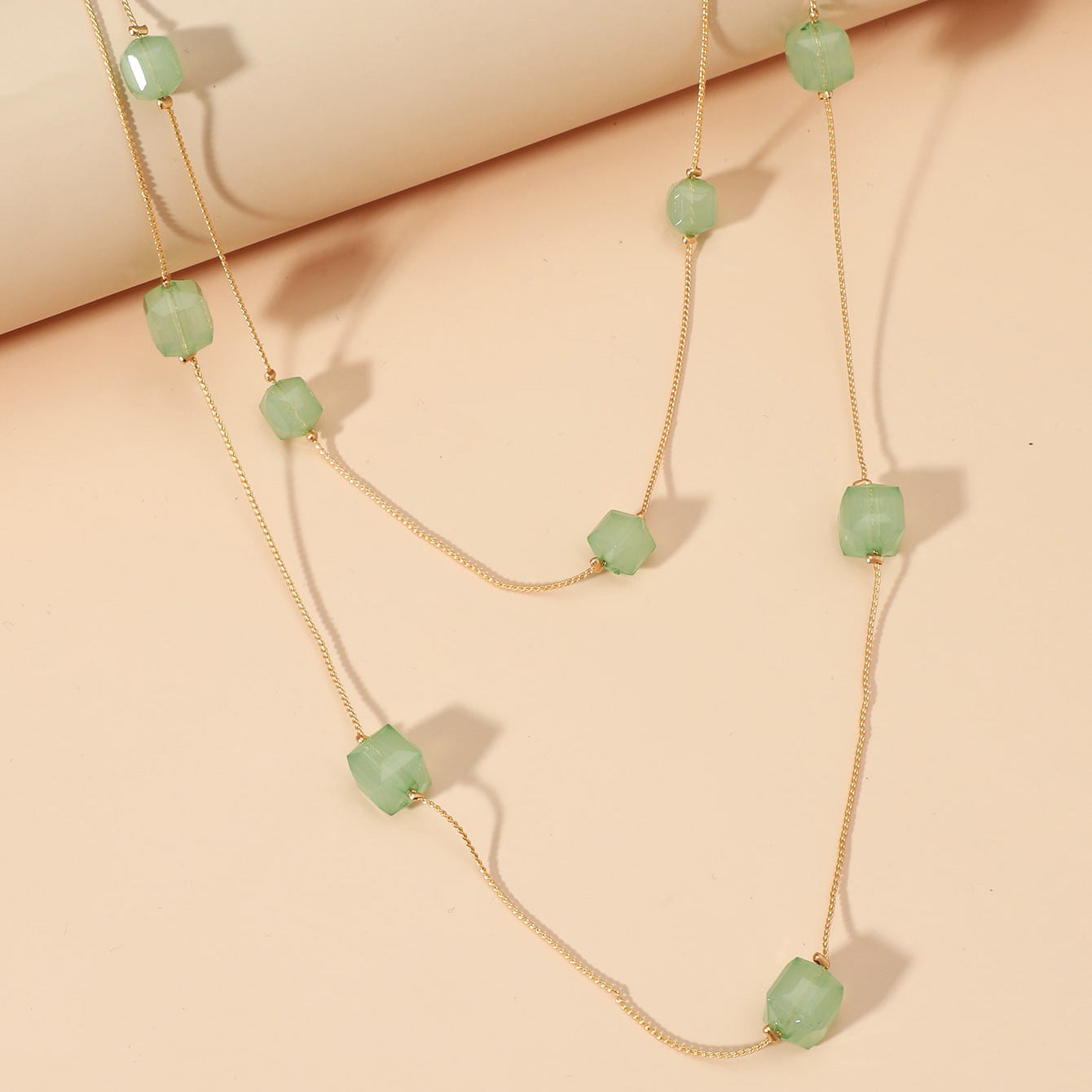 2023 New Autumn/Winter Beaded Sweater Chain: Fashionable, Simple and Versatile, High-end Candy Color Necklace, Long Sweater Chain