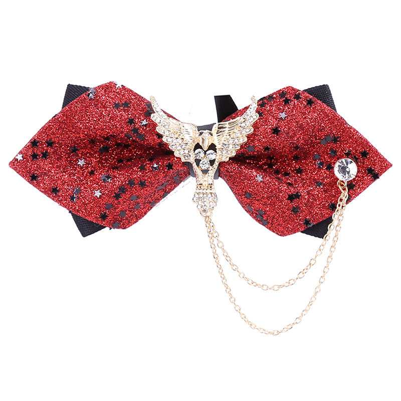 Collar flower female British college style student bow bow stewardess bank occupation bow tie shirt accessories collar flower check red