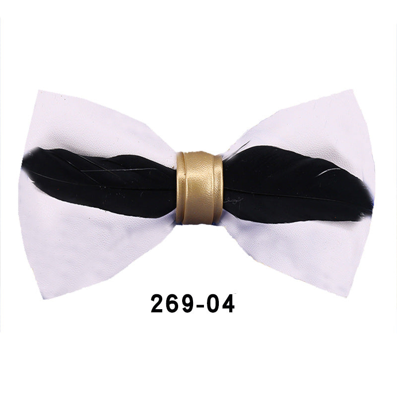 269 men's wedding banquet wedding formal wear clay pot bow Japanese and Korean business shirt casual collar flowers