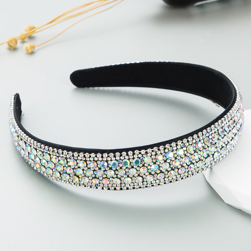 Heming headband, Korean high-quality color, rhinestone, non-slip headband, simple wide-brimmed face wash hair ornament, European and American headwear