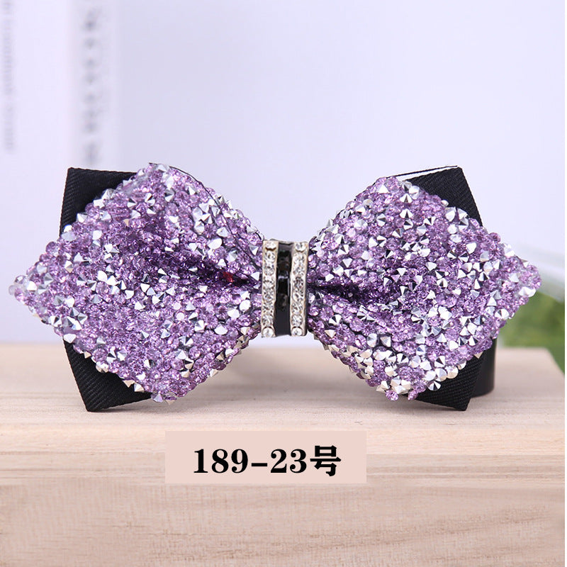 189 crystal bow tie, rhinestones, starry banquet, nightclub, diamond marry, groom, clay bow