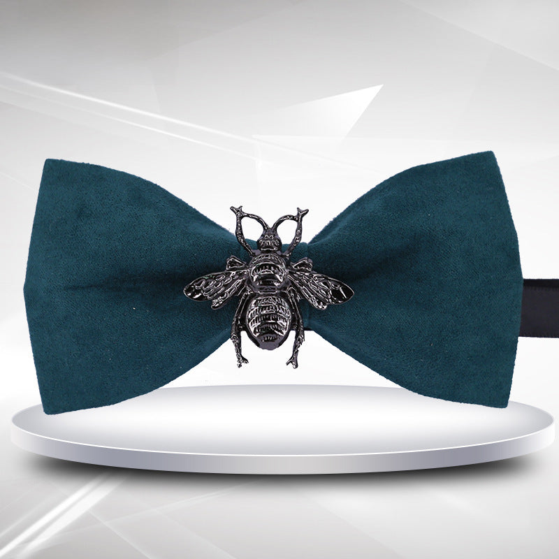 Groom, velvet bow tie, men, Nordic insects, wedding fashion, British Korean version, best man, bow tide, multi-color can be determined