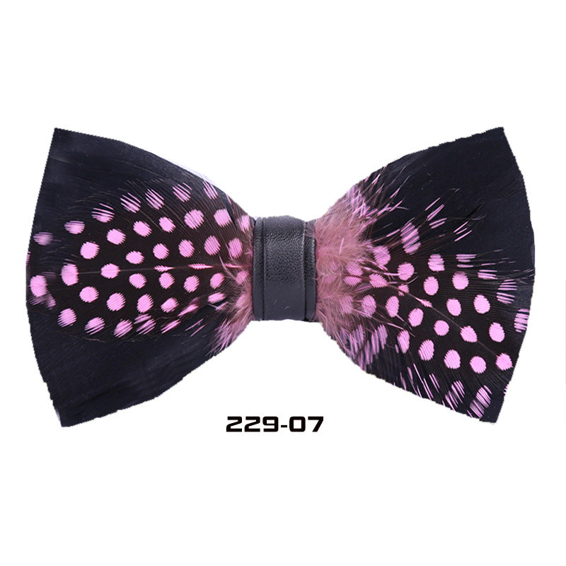 229 Purple Feather Children's Dress Wedding Groom Groomsman Group Pot Butterfly Wedding Bow Tie Flower Tie