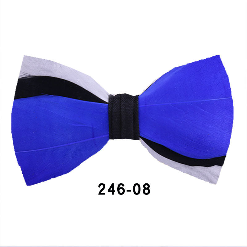 246 color feather wedding groom groomsman group pot butterfly wedding shirt business bow tie flower tie