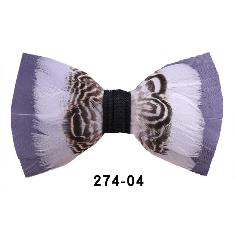 274 rose red feather male collar wedding banquet clay pot men's suit bow tie brooch bow