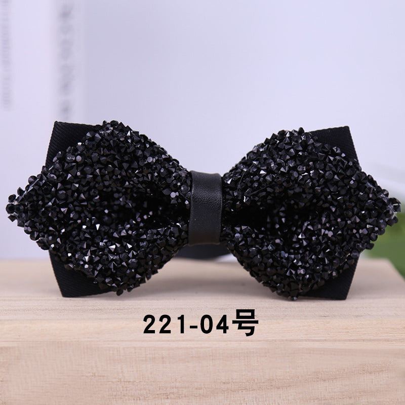 221 multicolor male bow tie crystal rhinestone starry wedding groom bow tie bow bow male wedding collar flowers