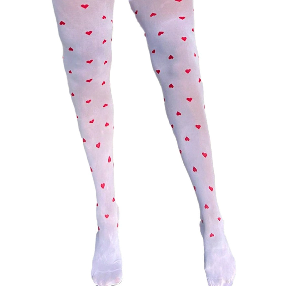 Yue Butterfly Europe and the United States New Titfuck Stockings Mesh Socks Women's Over the Knee Socks Small Love Big Heart Red Christmas JK Socks AX