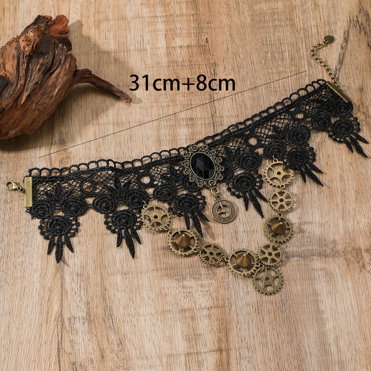 New retro style steam engine gear lace necklace exaggeration foreign trade item jewelry wholesale necklace non-mainstream