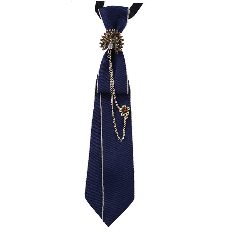 Collar flower female British college style student bow bow stewardess bank occupation bow tie shirt accessories collar flower check red