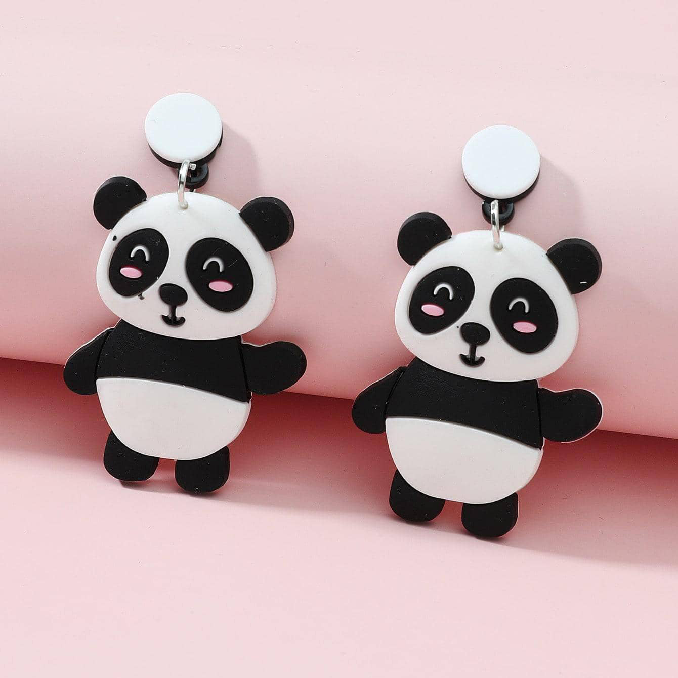 New Accessories: Fashionable Personality Panda Pendant Earrings, Simple and Versatile Earrings