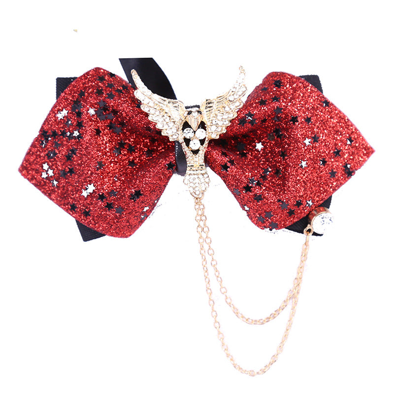 Collar flower female British college style student bow bow stewardess bank occupation bow tie shirt accessories collar flower check red