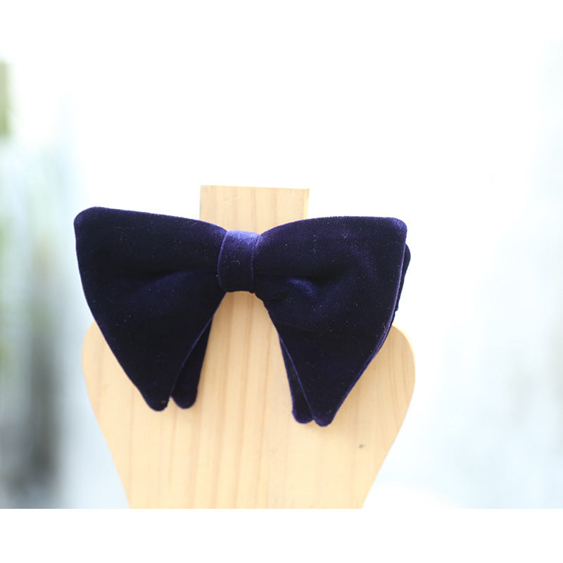 Spot dress, photo, photography, male performance, shape, solid color, big horn, solid color, suede, wide bow, male bow tie