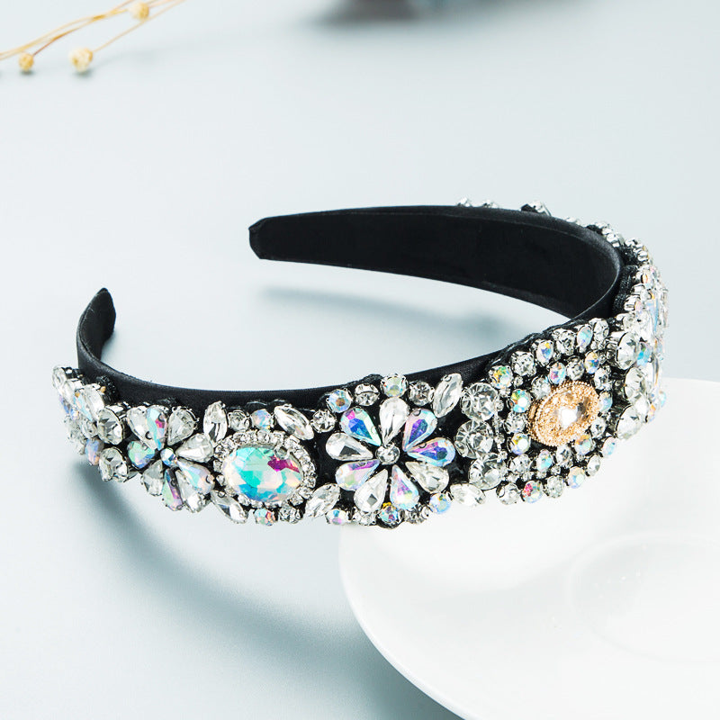 Heming headband, new fashion, personality, full of diamonds, European and American style, baroque retro ladies prom, street photography hair accessories, headbands