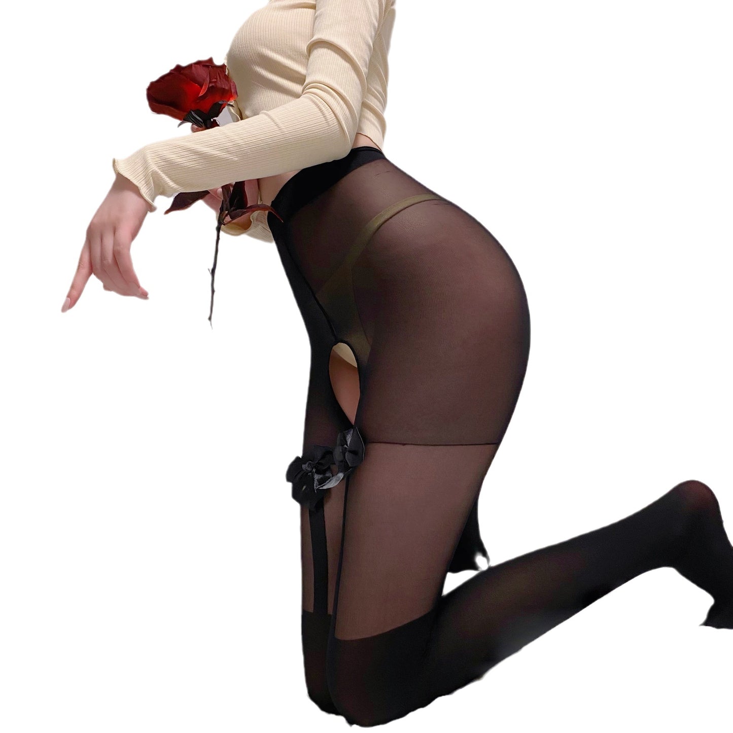 Babes sex sex pantyhose sexy temptation rose side jacquard pantyhose pure desire pantyhose 7061