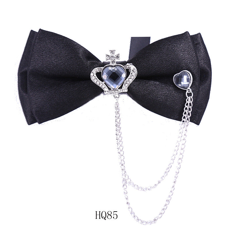 Collar flower female British college style student bow bow stewardess bank occupation bow tie shirt accessories collar flower check red