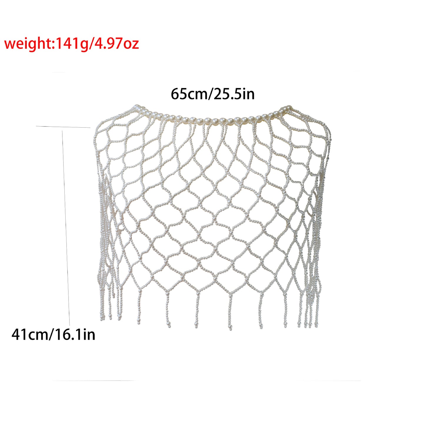 New European and American personality creative jewelry hollow pearl chest chain sexy fashion pearl blouse hipster body chain