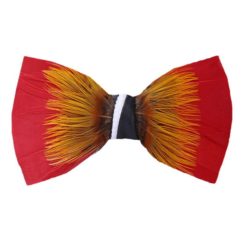 256 red feather wedding groom groomsman butterfly wedding shirt male green black bow tie and flower tie