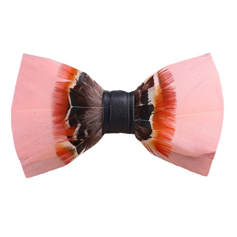 Pink Collar Wedding Banquet Clay Pot Male Host Suit Collar Flower Bow Tie Suit Shirt Bow
