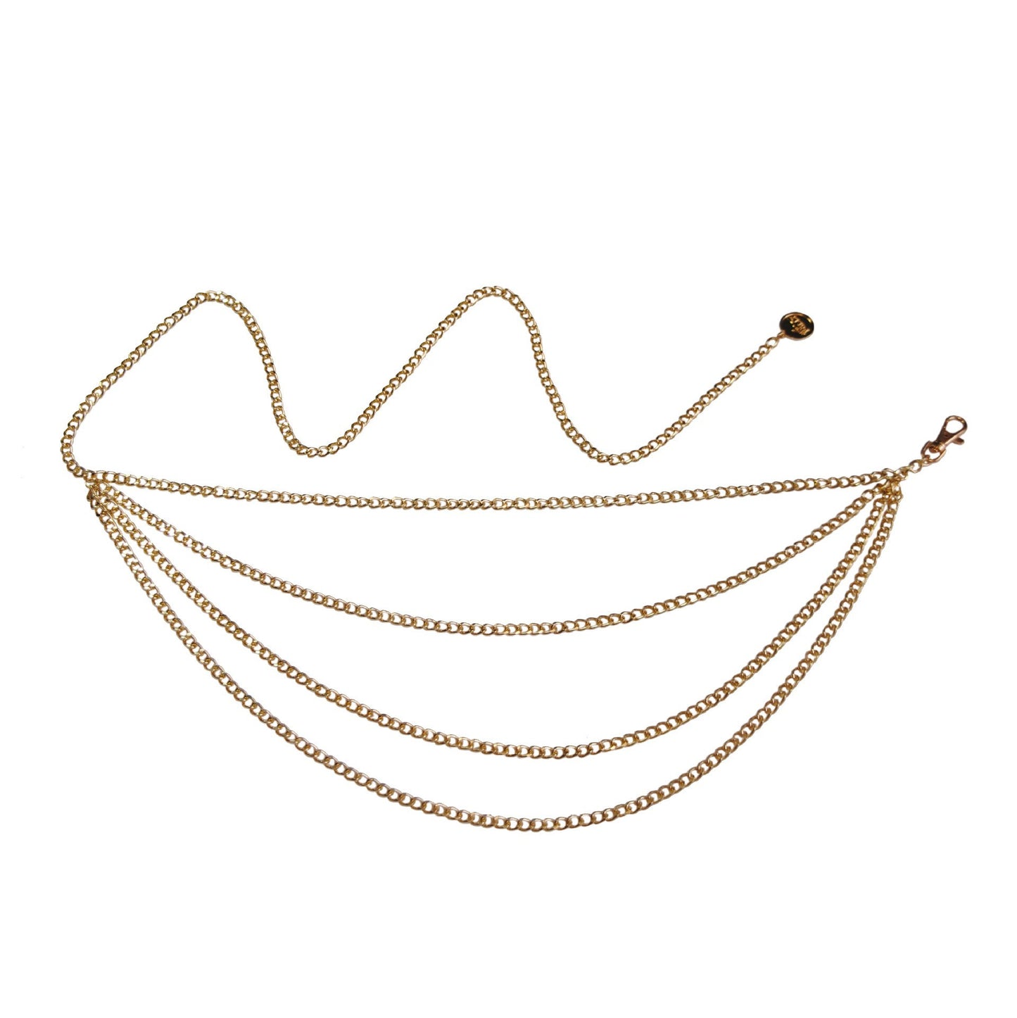 The new European and American cross-border versatile, simple and creative tassels, multi-layer waist chains, personalized punk metal pendants, body chains