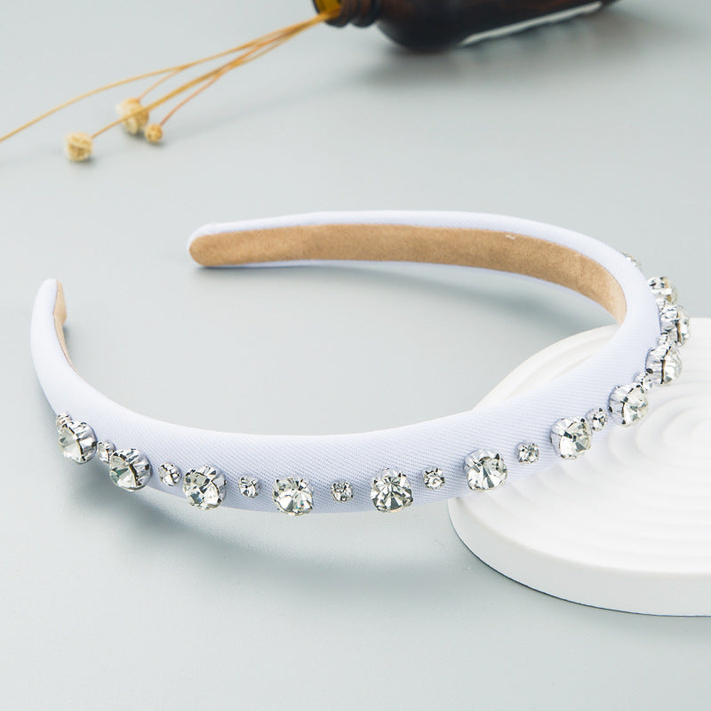 Heming headbands, cross-border fashion, shiny rhinestones, baroque headbands, hair holes, women's Korean version trend, thin-edged headbands, hair accessories