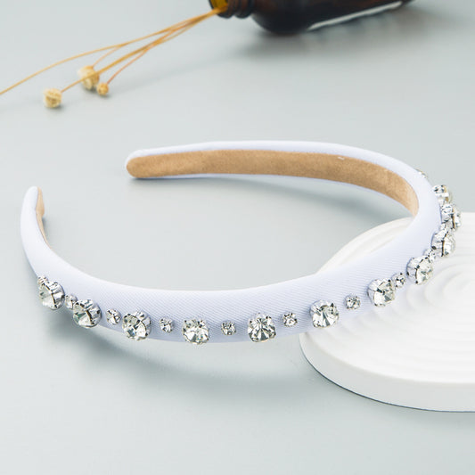 Heming headbands, cross-border fashion, shiny rhinestones, baroque headbands, hair holes, women's Korean version trend, thin-edged headbands, hair accessories