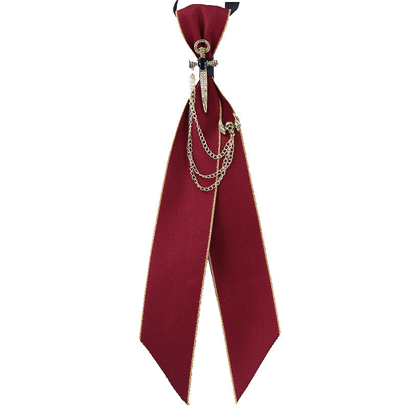Collar flower female British college style student bow bow stewardess bank occupation bow tie shirt accessories collar flower check red