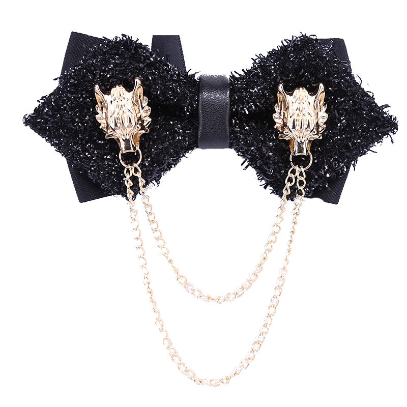 Collar flower female British college style student bow bow stewardess bank occupation bow tie shirt accessories collar flower check red