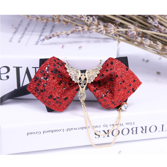 Collar flower female British college style student bow bow stewardess bank occupation bow tie shirt accessories collar flower check red