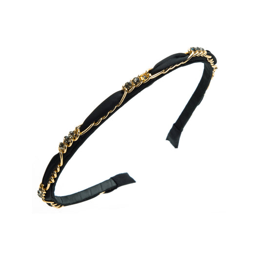 European and American new thin chain diamond headbands, simple temperament, pressure headbands, women go out, sweet and versatile hair accessories