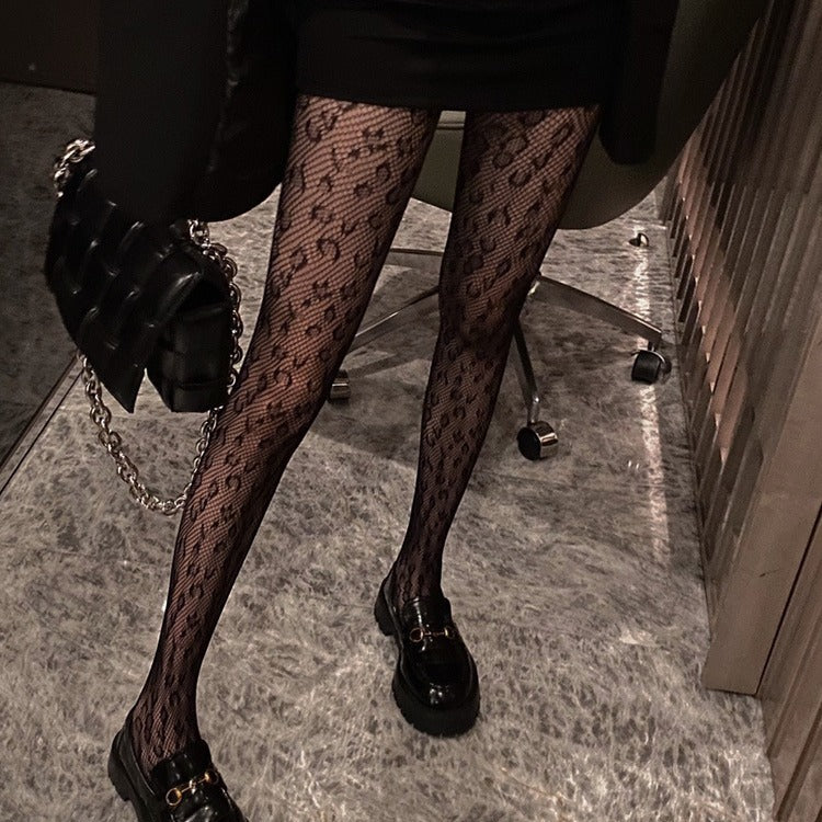 Yue Die hipsters start with the popular hollow see-through pancake pancake pantyhose WK11