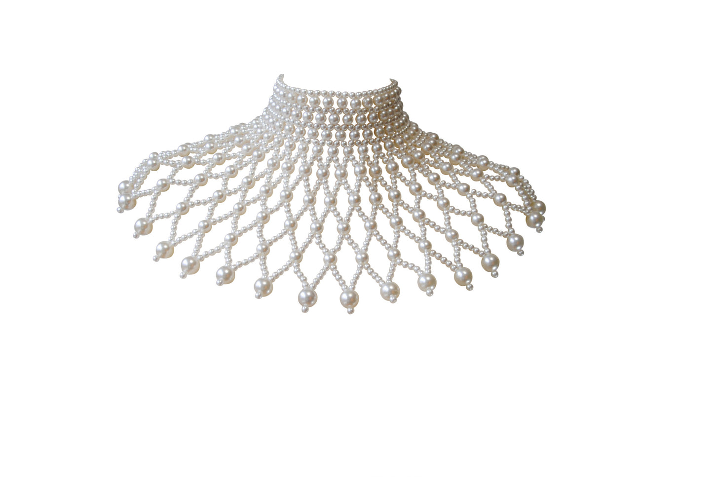 New European and American jewelry necklaces, hand-woven openwork air pearl shawls, chest bracelets, fan-shaped garments, body chains