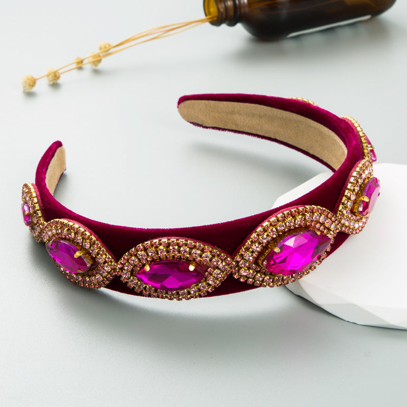 And Ming headband ins style fashion super flash rhinestone baroque headband French small fragrance temperament headwear wholesale