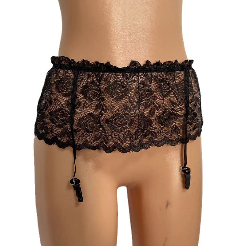 Yue Die's popular sex accessories, transparent mesh, embroidered garters, lace garter clips, special clearance D01