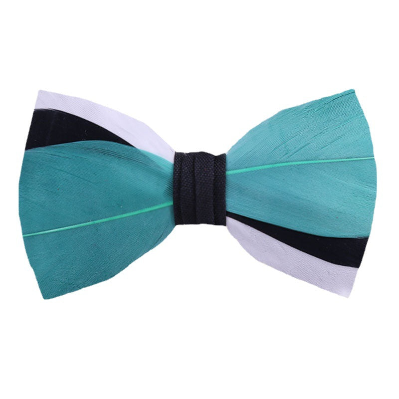 246 color feather wedding groom groomsman group pot butterfly wedding shirt business bow tie flower tie