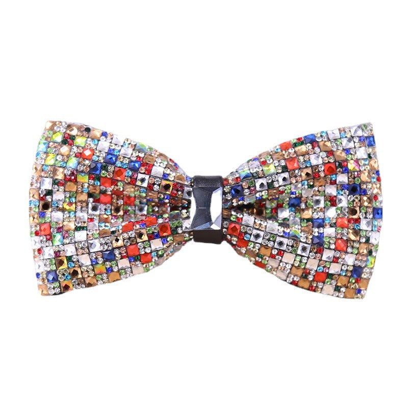 196 rectangular blue crystal bow tie male wedding party suit suit formal dress collar flower man crystal bow