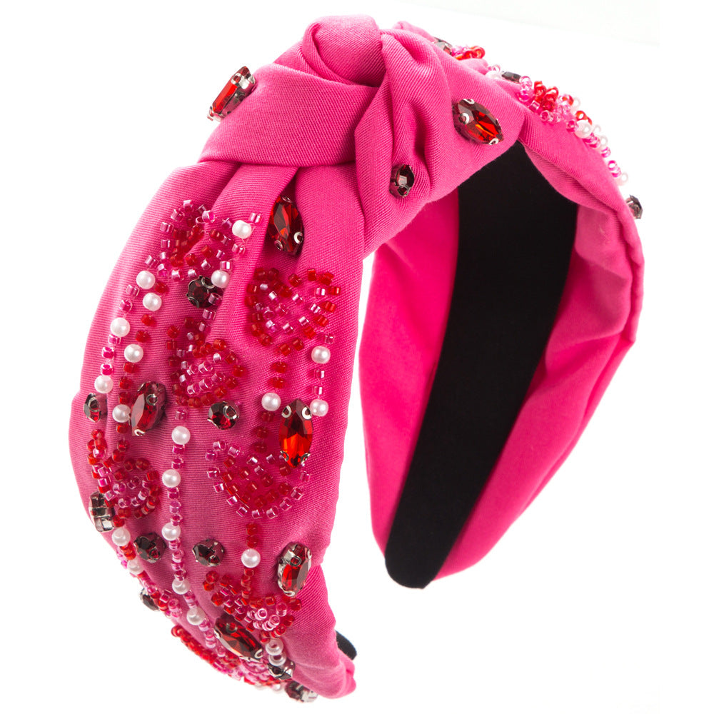 And Ming headband fashion new wide side knot high skull headband love shape to send mom Mother's Day headband