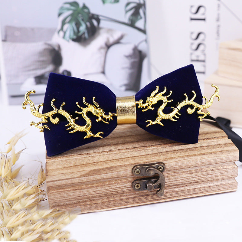 Dragon Year Bow Tie Men's Wedding Dress Bow Bow Korean Version Performance Suit Versatile College Style Bow Tie
