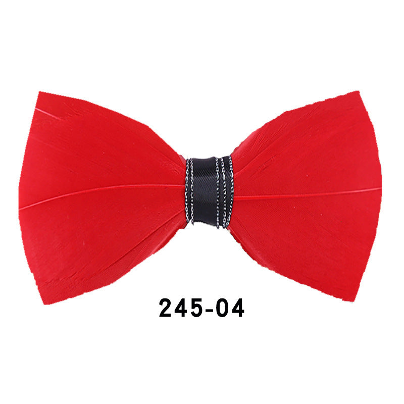 Rose Red Fashion Men's Wedding Groom Groomsman Banquet Korean Bow Tie British Style Bow