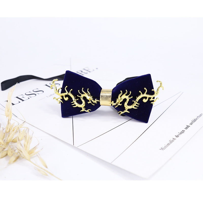 Dragon Year Bow Tie Men's Wedding Dress Bow Bow Korean Version Performance Suit Versatile College Style Bow Tie
