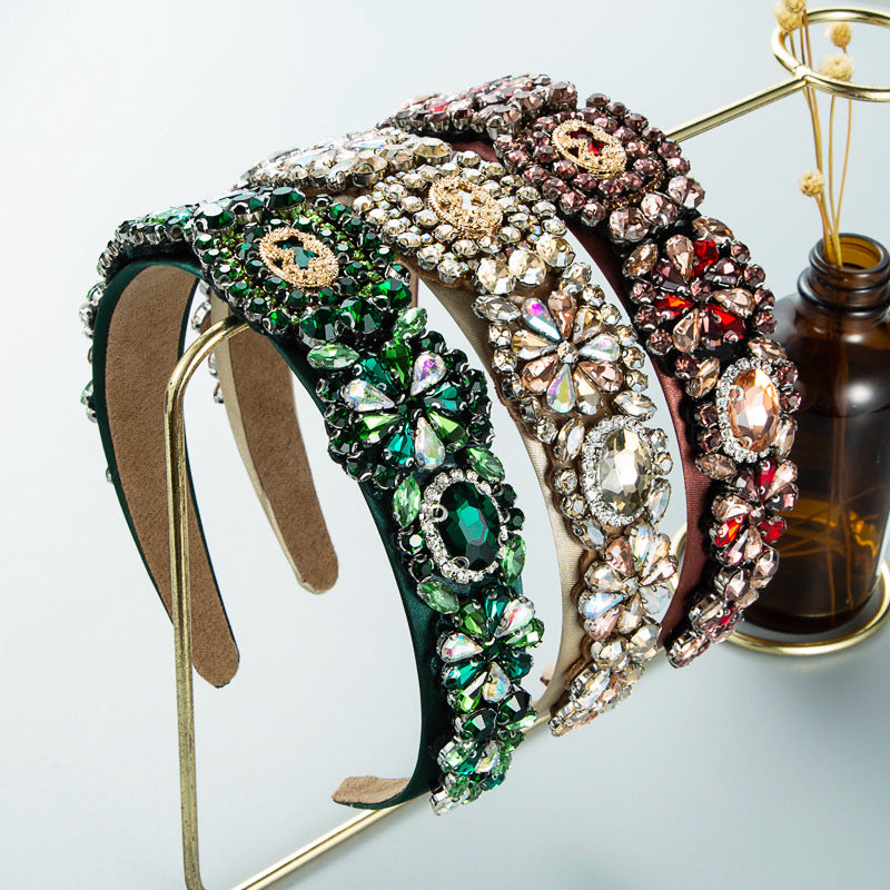 Heming headbands, new fashion personality, full of diamonds, gorgeous European and American style baroque headbands, ladies prom, street photography hair accessories