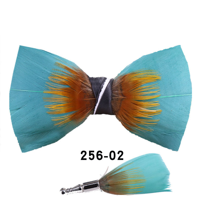 256 red feather wedding groom groomsman butterfly wedding shirt male green black bow tie and flower tie