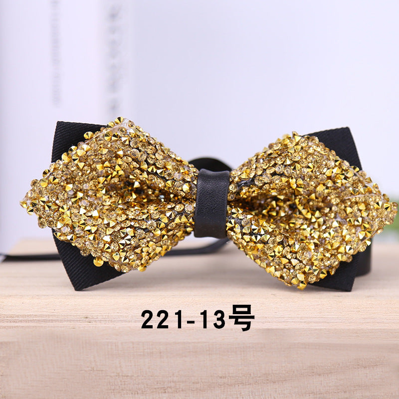 221 multicolor male bow tie crystal rhinestone starry wedding groom bow tie bow bow male wedding collar flowers