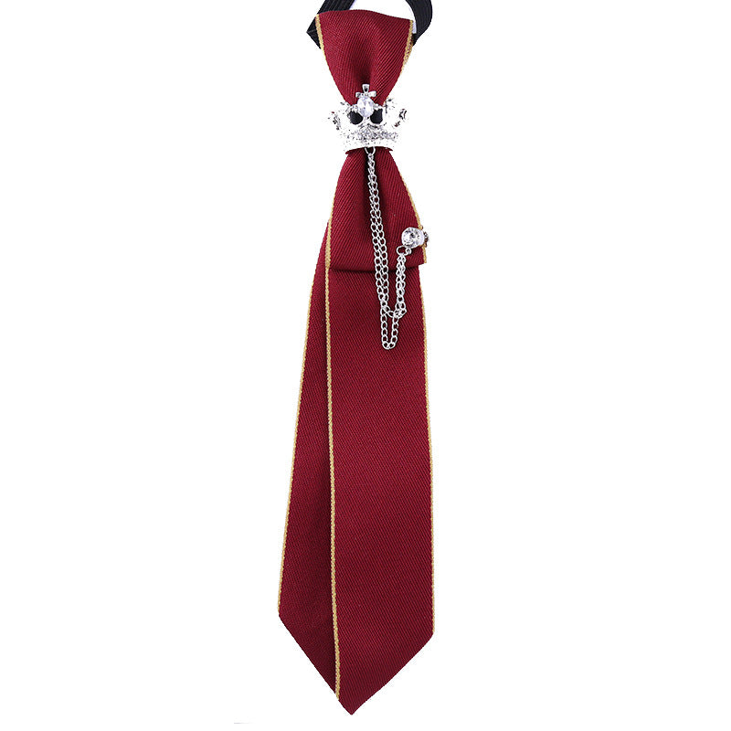 Collar flower female British college style student bow bow stewardess bank occupation bow tie shirt accessories collar flower check red