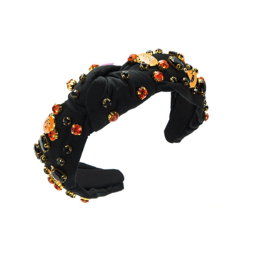 Cross border new halloween headband female pumpkin ghost ghost decoration headband high quality holiday ball hair accessories