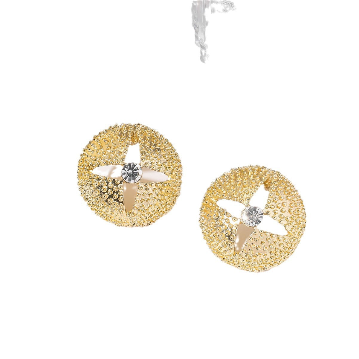 The new summer temperament metallic earrings, stars, rhinestones, exaggerated antique geometric earrings