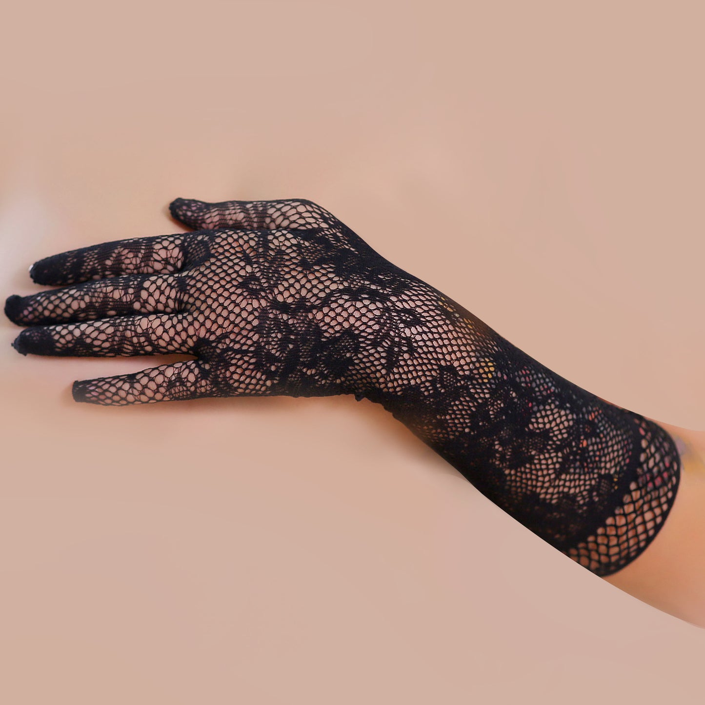 Yuedie European and American sexy lingerie Wumeiying ladies uniform temptation mesh jacquard ligature wedding gloves ST01